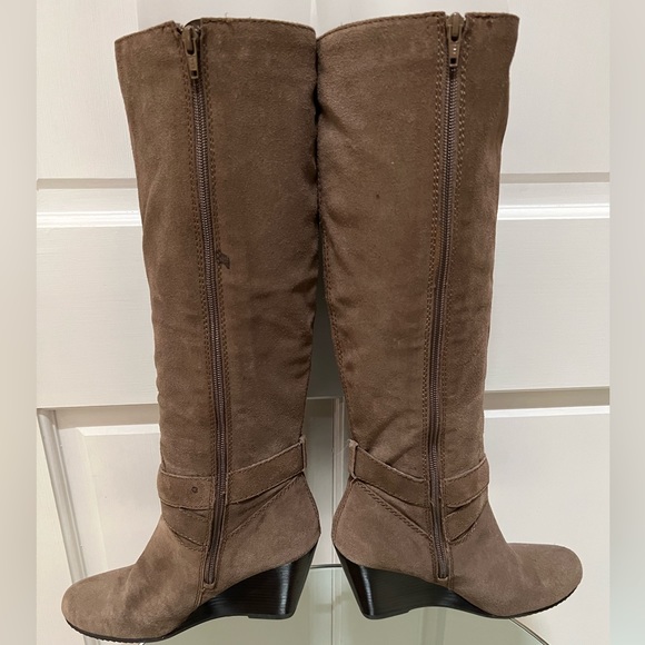 Beautiful BCBGeneration Buckle Suede Tall Boots - Picture 3 of 6